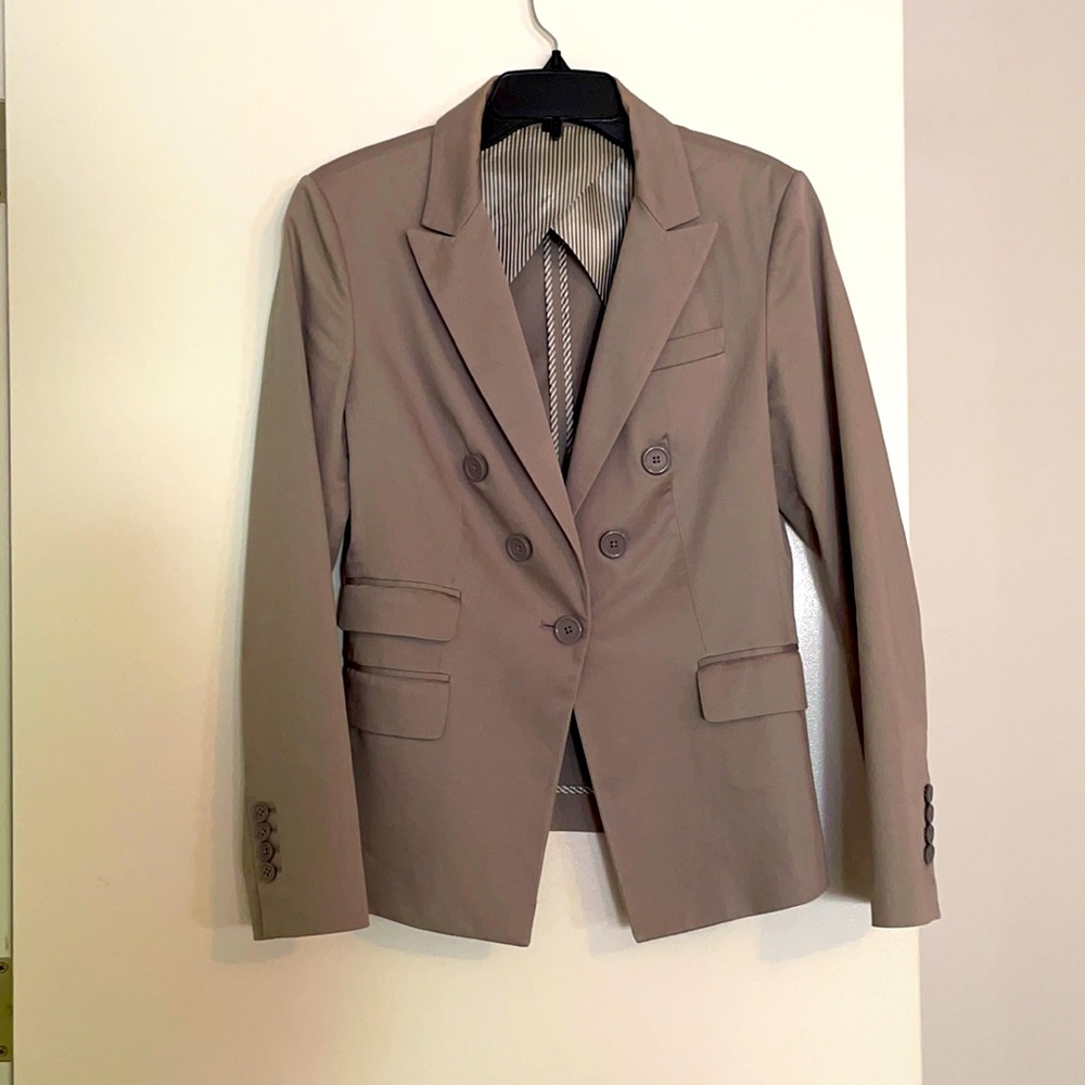 Express Blue Grey Tailored Structured Blazer Size… - image 1